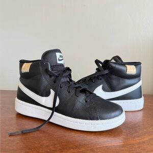 Nike Black and White Court Royale 2 Mid Sneakers